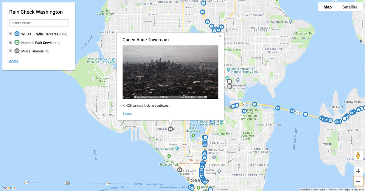 Rain Check Washington Live Traffic Cameras And Webcams   Share 